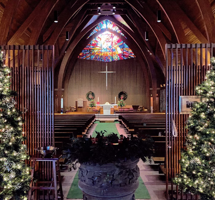 The congregation of Trinity Episcopal Church today